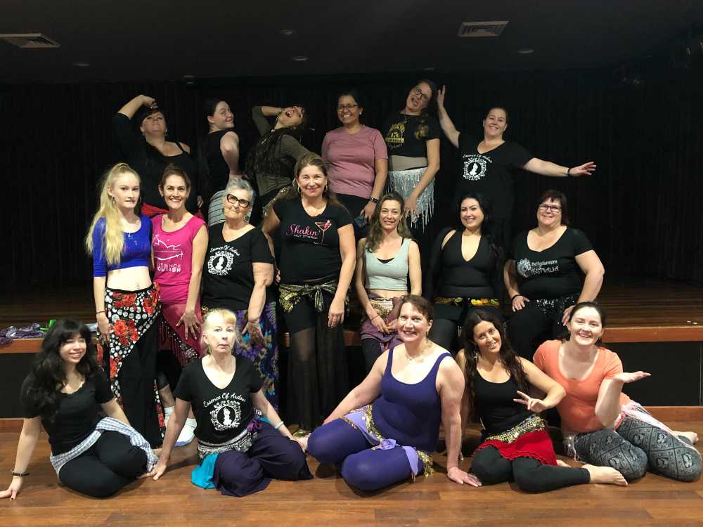 Group of woman at Amera Eid Belly Dance workshop